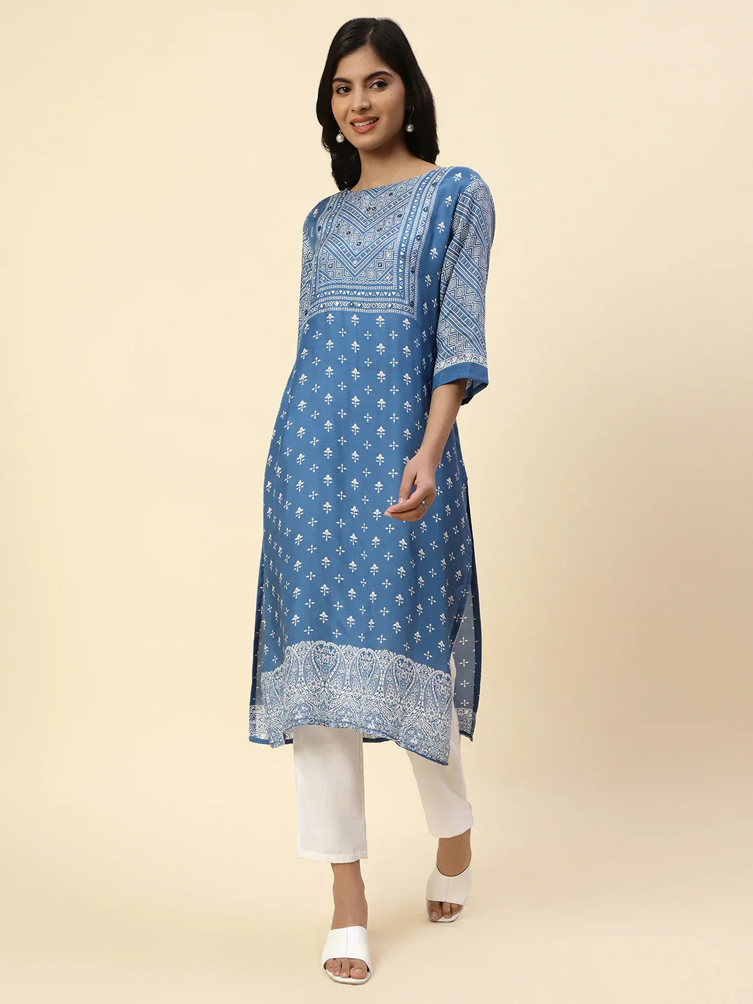 Printed Muslin Kurta