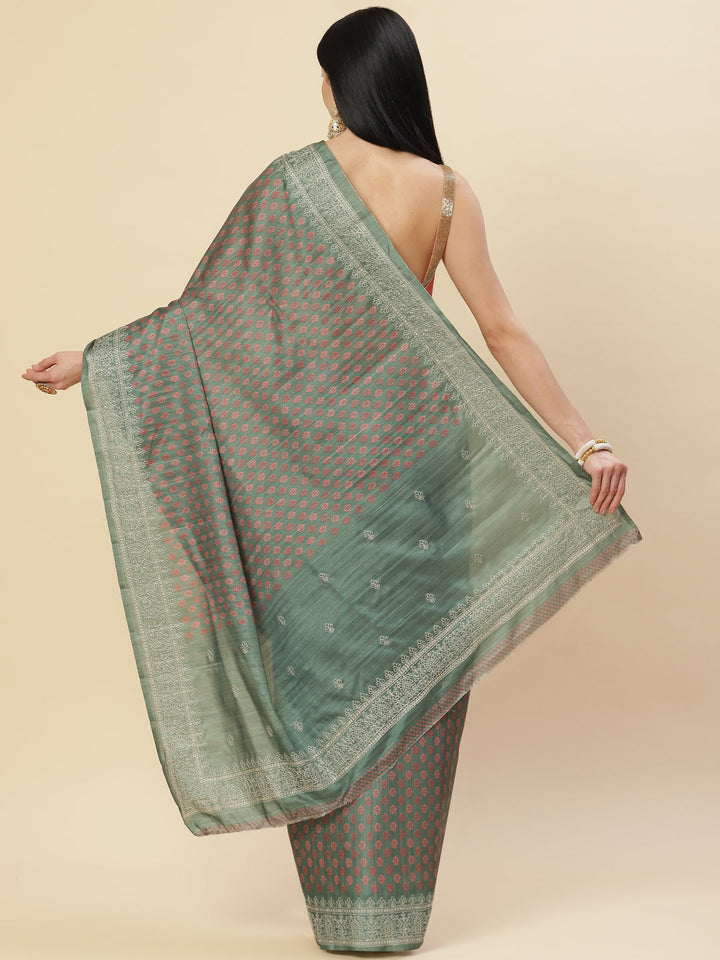Digital Printed Tussar Saree