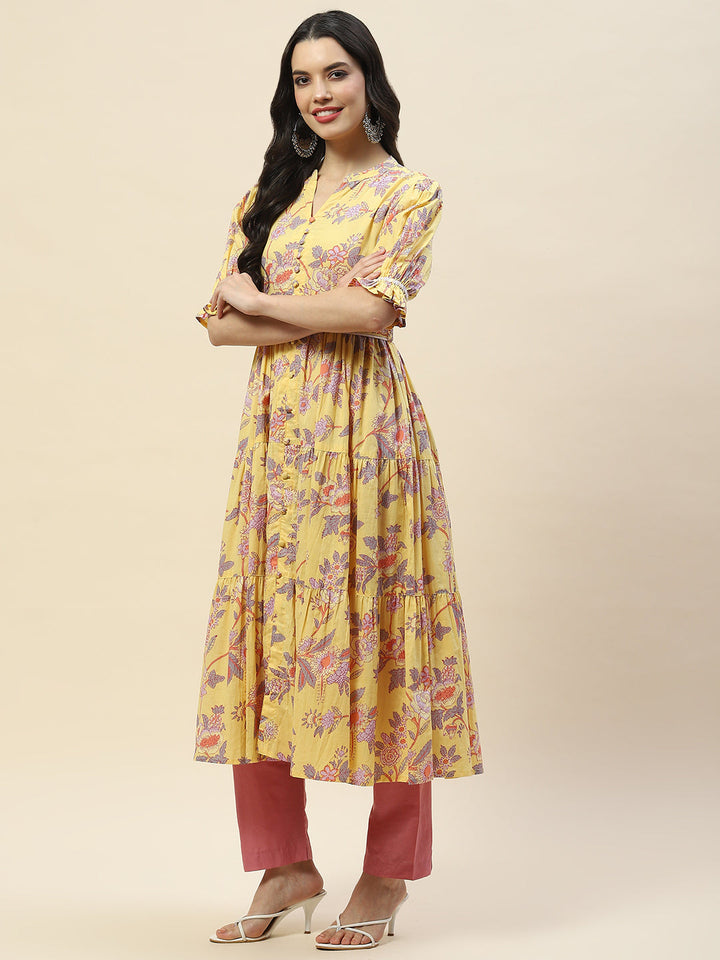 Printed Cotton Anarkali Kurta