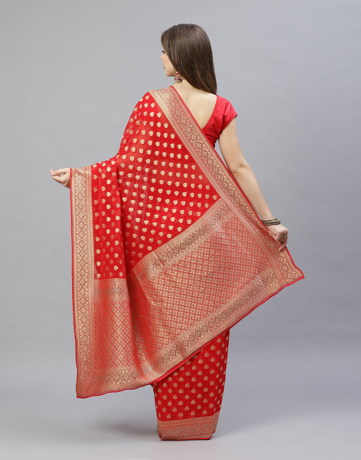 Embroidered Stone Booti Art Georgette Saree