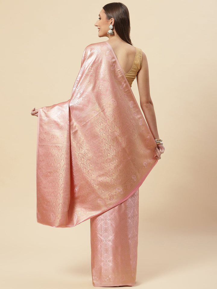 Zari Jaal Satin Woven Saree