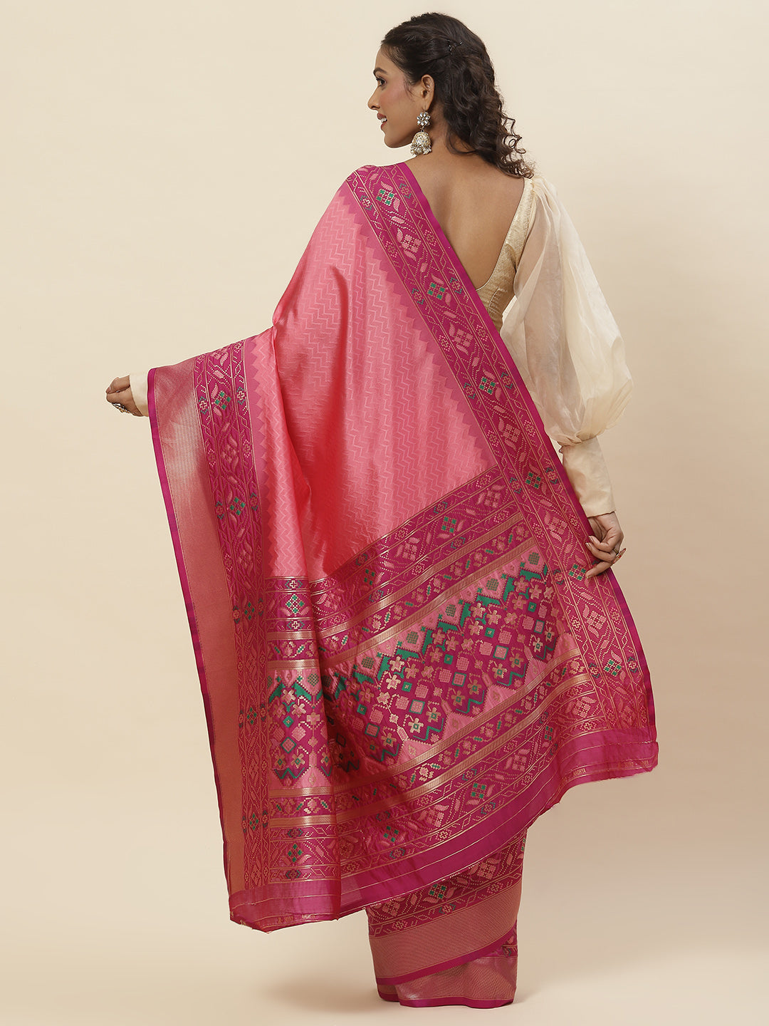 Zari Jaal Woven Handloom Saree