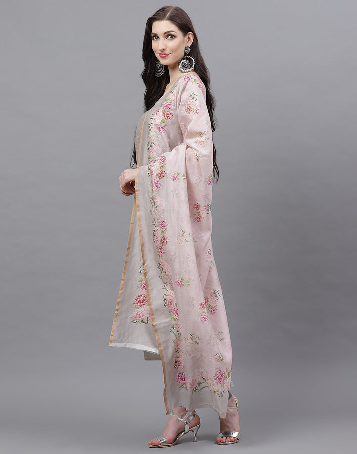 Fine Chanderi Printed Suit Piece
