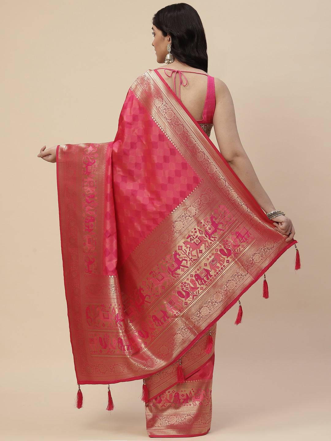 Zari Border Handloom Woven Saree