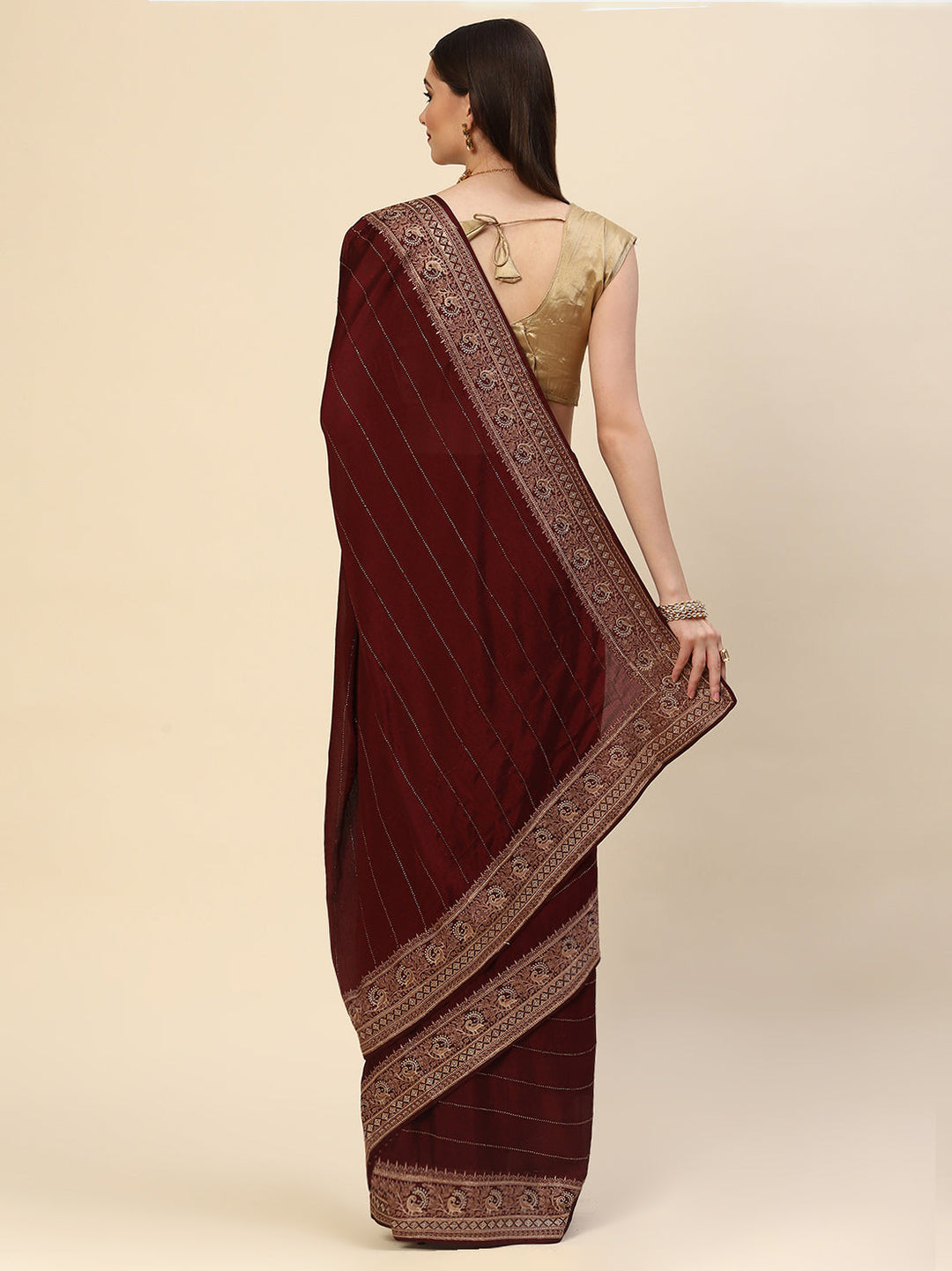 Swarovski Embroidered Georgette Saree