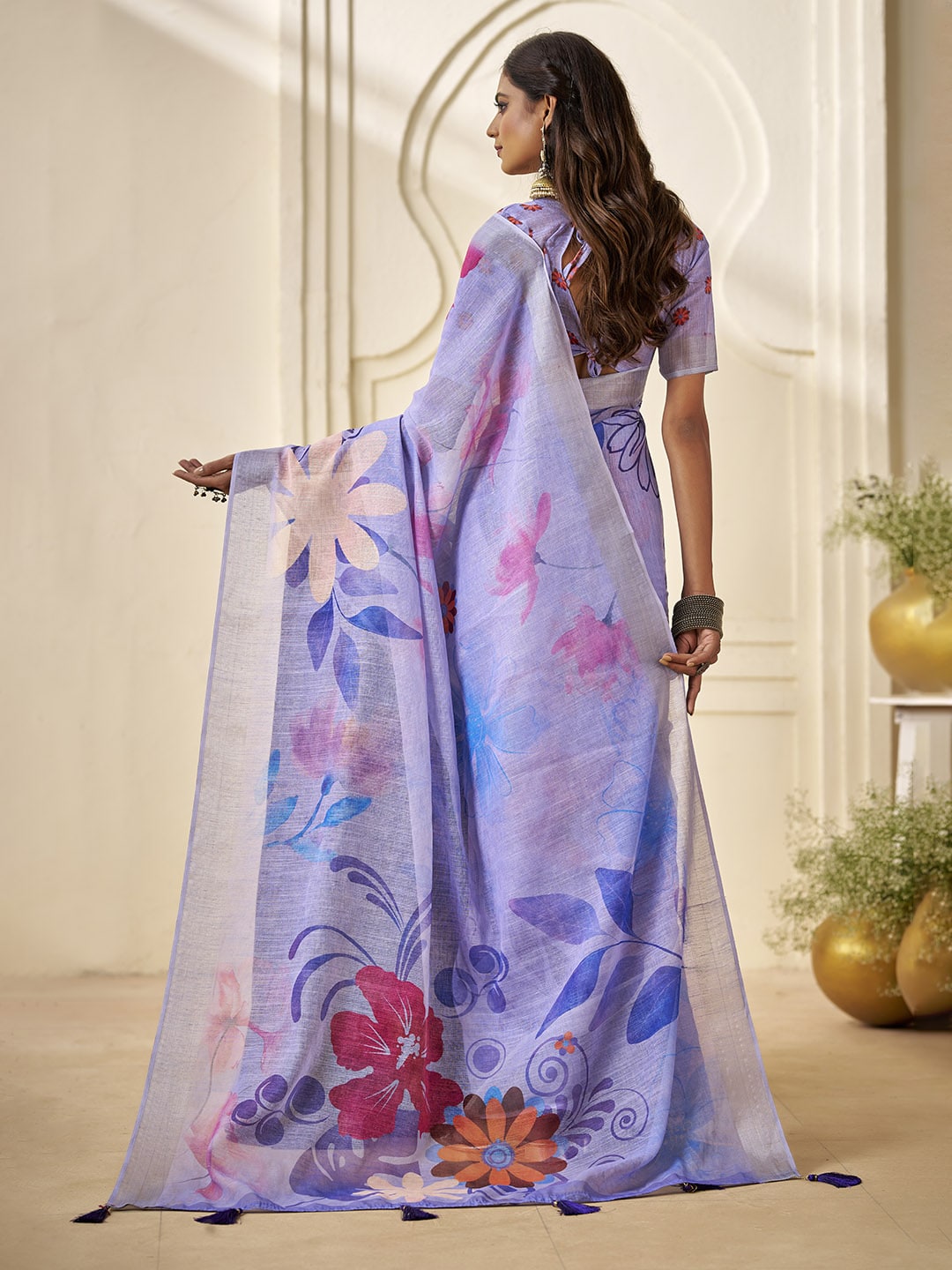 Digital Printed Cotton Saree