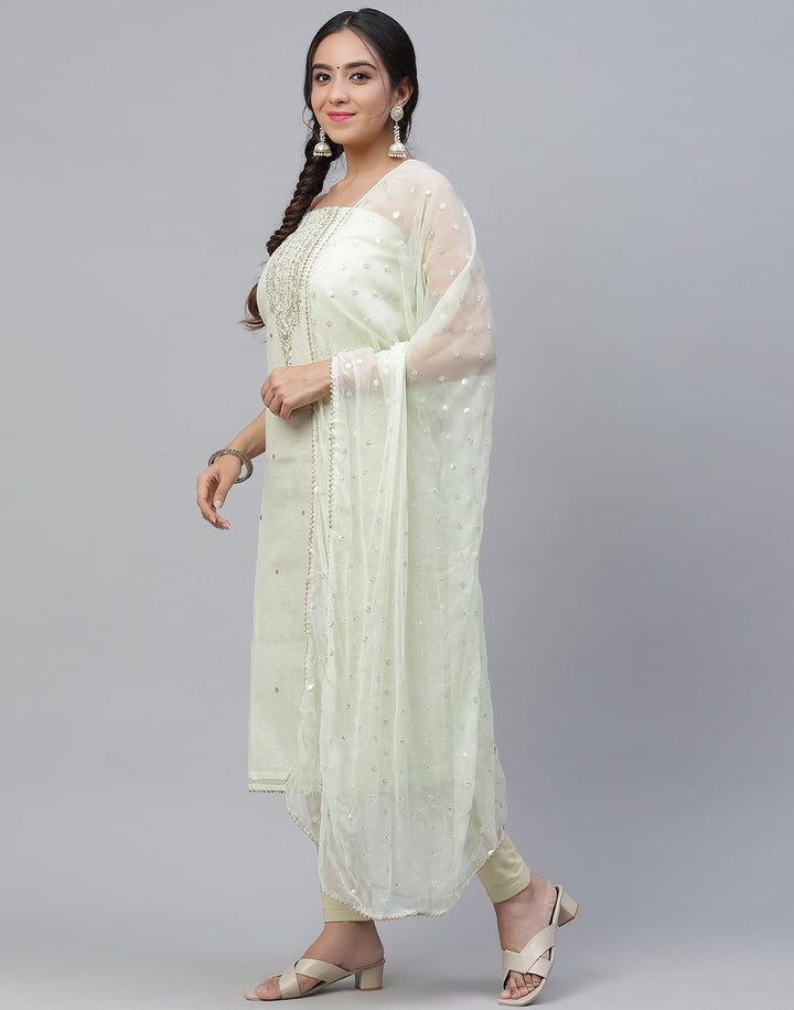 Chanderi Embroidered Suit Piece