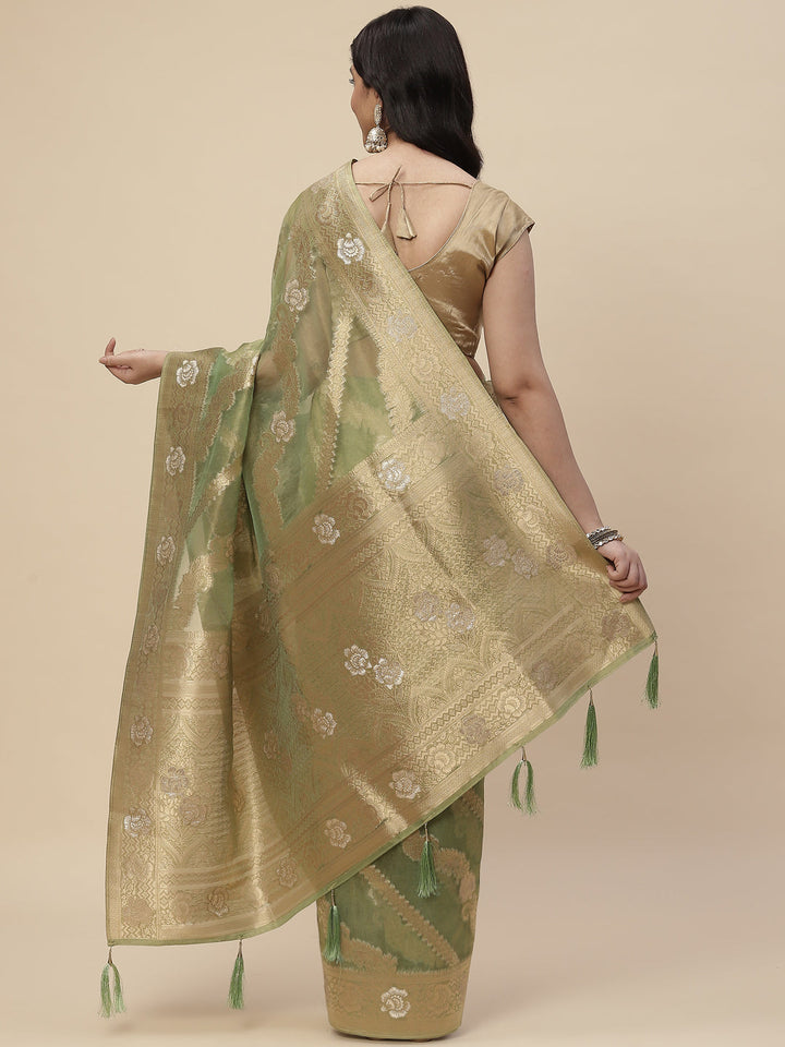 Zari Jaal Cotton Woven Saree