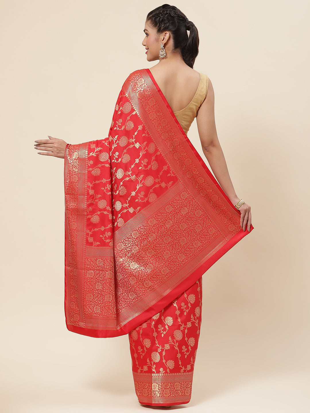 Floral Jaal Woven Cotton Saree