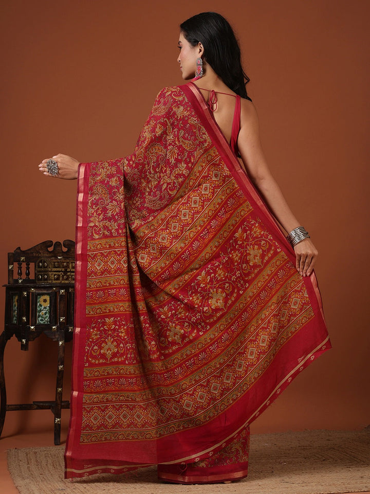Digital Printed Art Silk Saree
