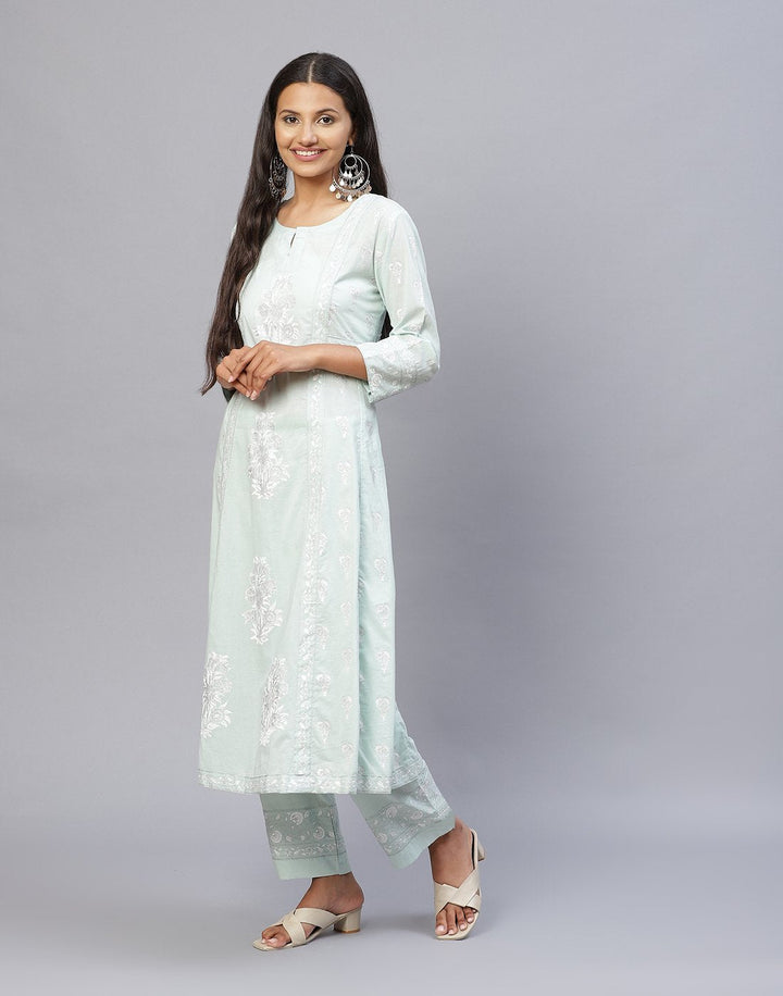 Cotton Printed Kurti Palazzo Set