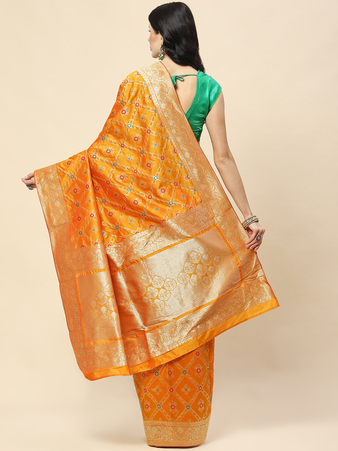 Zari Jaal Woven Art Silk Banarsi Saree