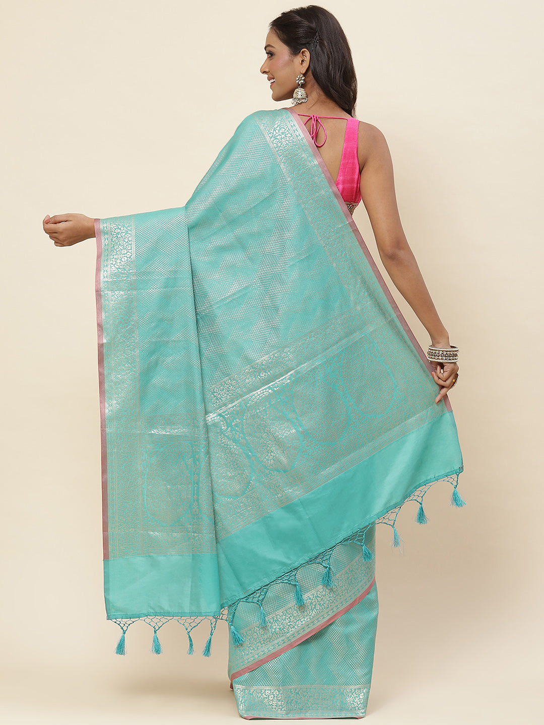 Zari Jaal Woven Banarsi Saree