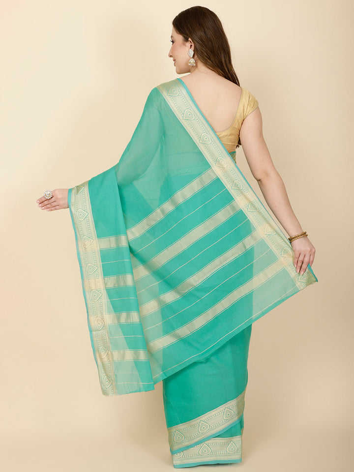 Resham Border Woven Cotton Saree