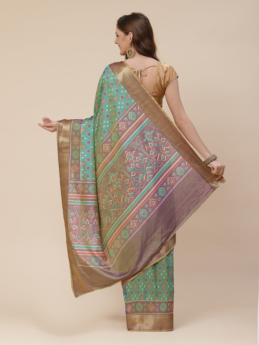 Patola Art Handloom Printed Saree