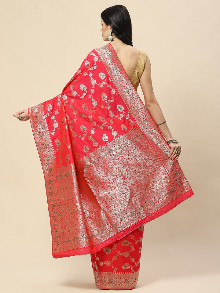 Zari Jaal Woven Art Silk Banarsi Saree