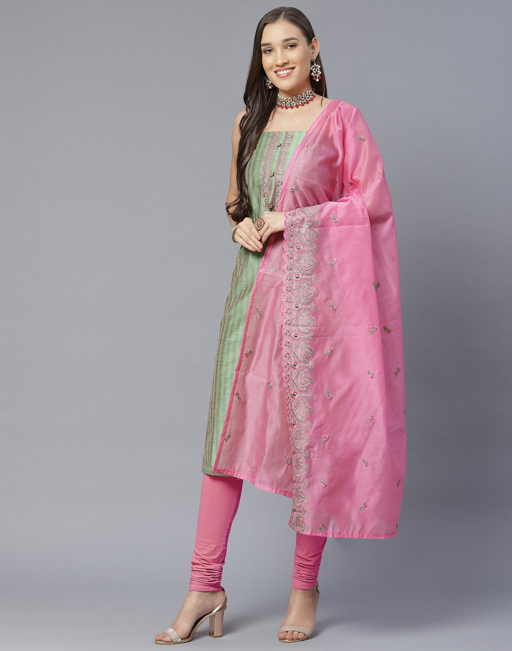 Chanderi Suit Set