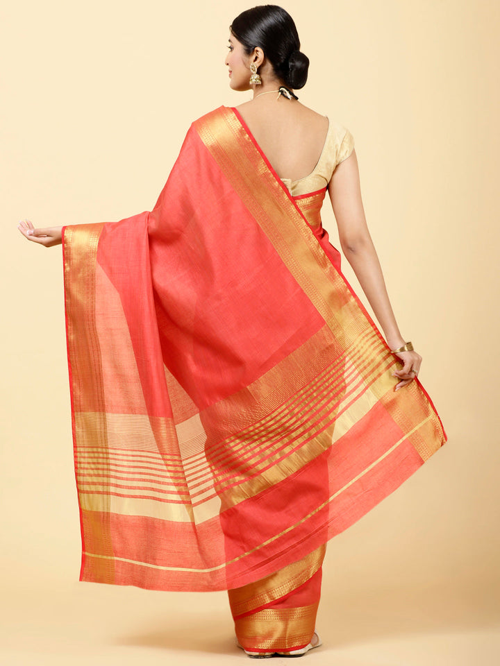 Zari Jaal Woven Handloom Saree