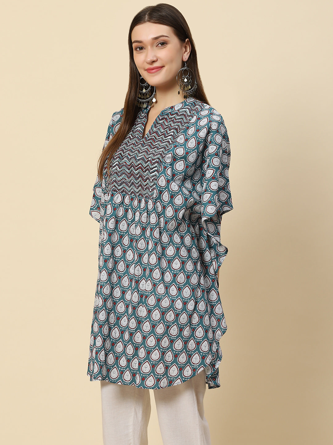 Printed Cotton Kaftan Kurta