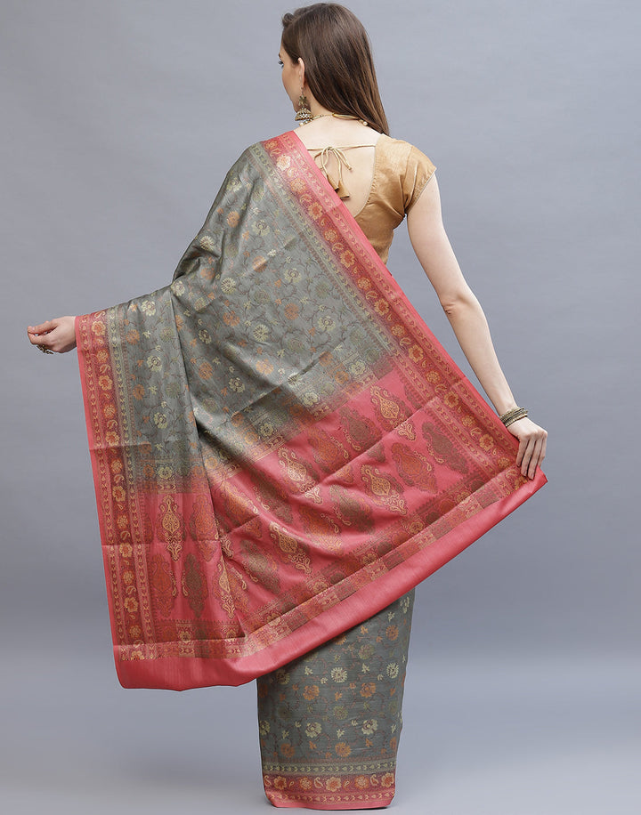 Resham Jaal Tussar Woven Saree