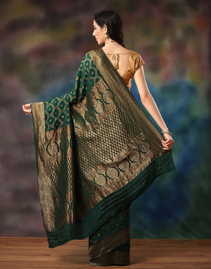 Zari Jaal Crepe Saree