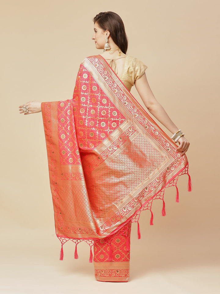 Zari Jaal Art Handloom Woven Saree
