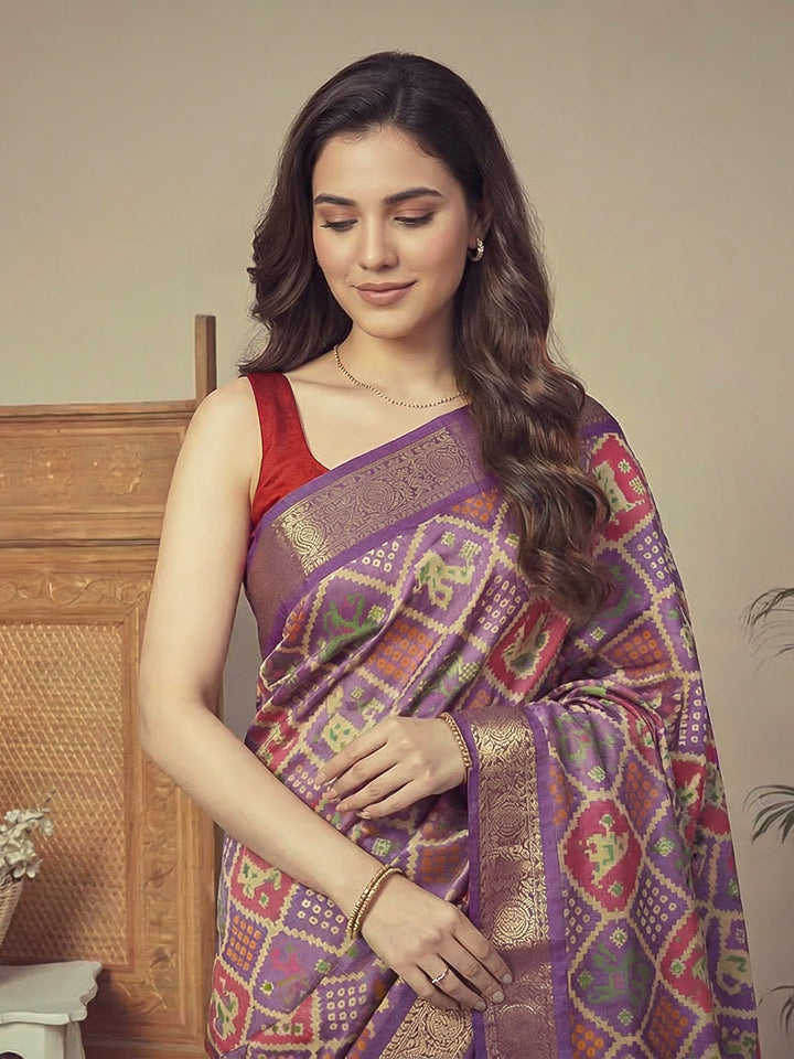Digital Printed Art Silk Saree