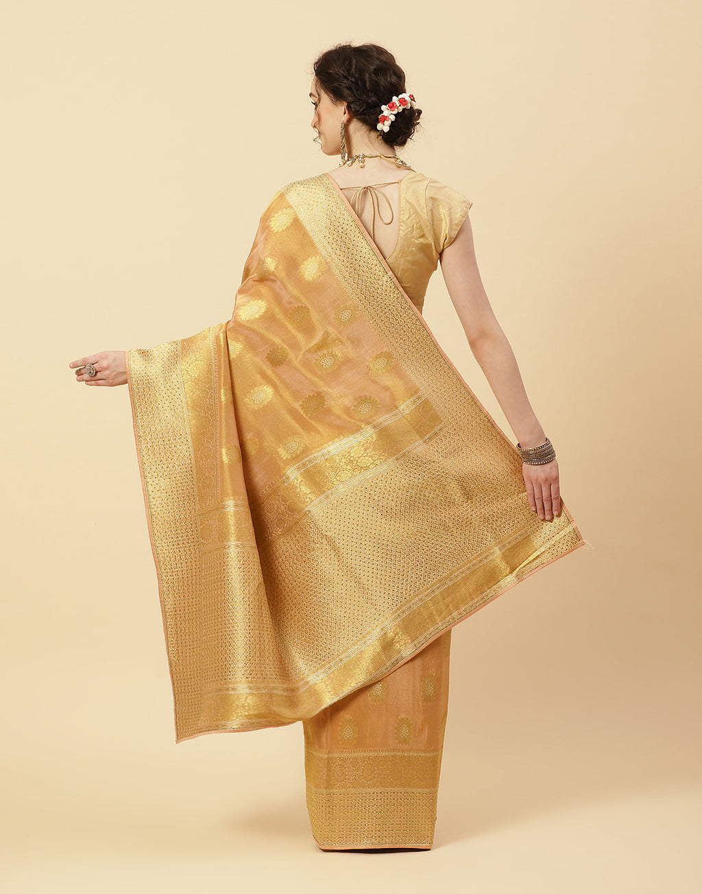Embroidered Banarasi Kota Tissue Saree