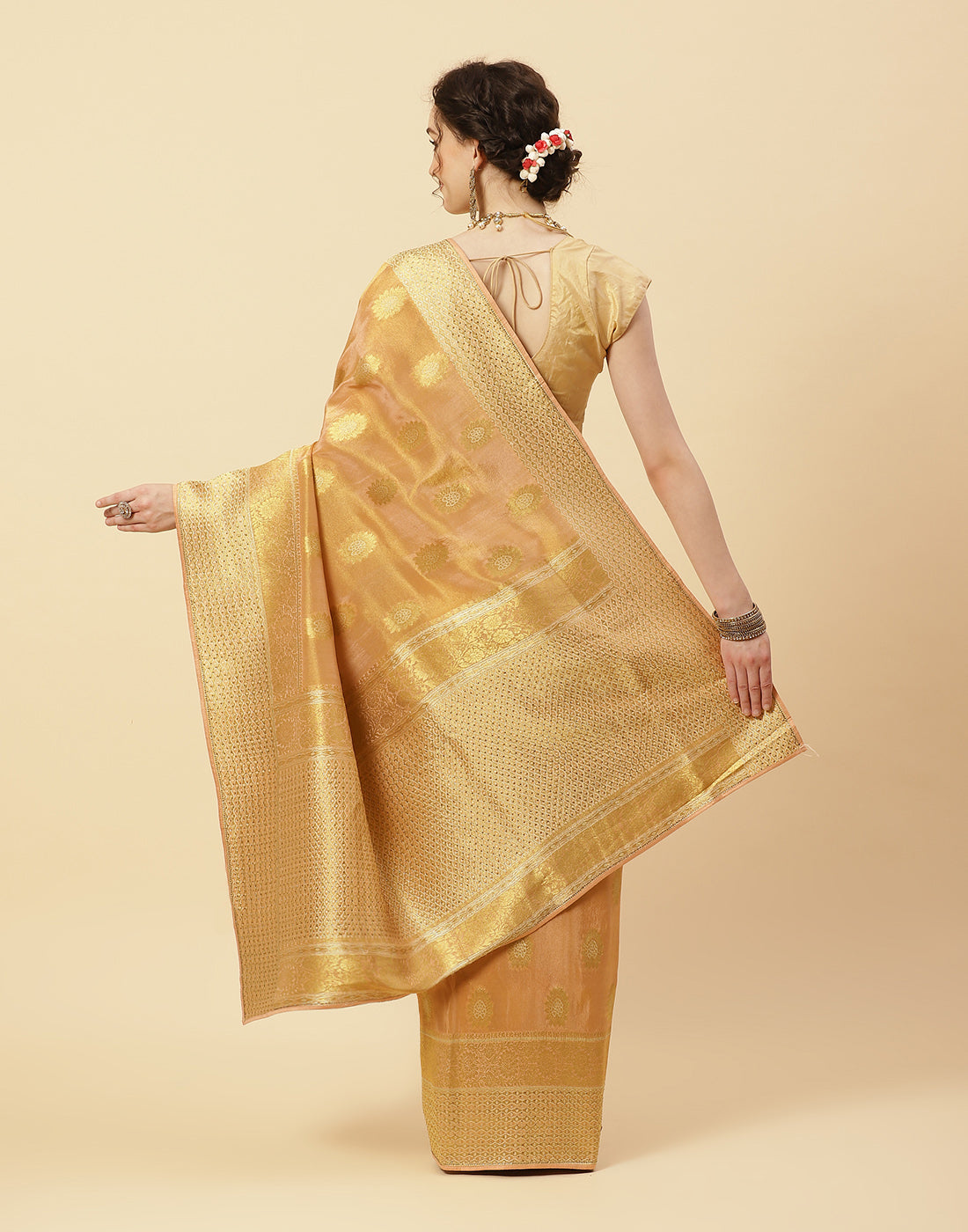 Embroidered Banarasi Kota Tissue Saree