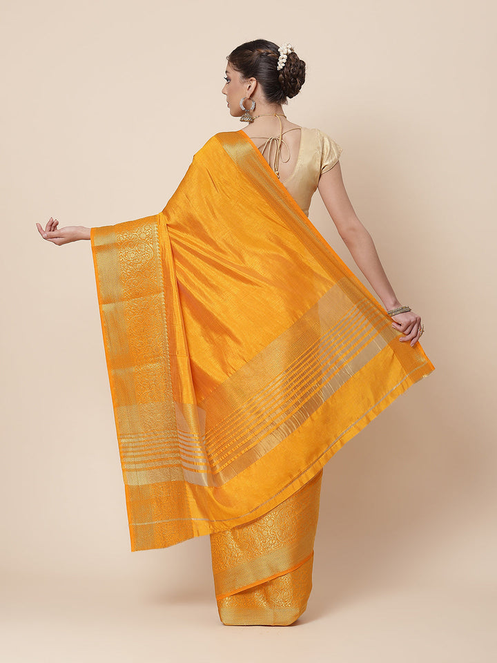 Zari Border Woven Art Handloom Saree