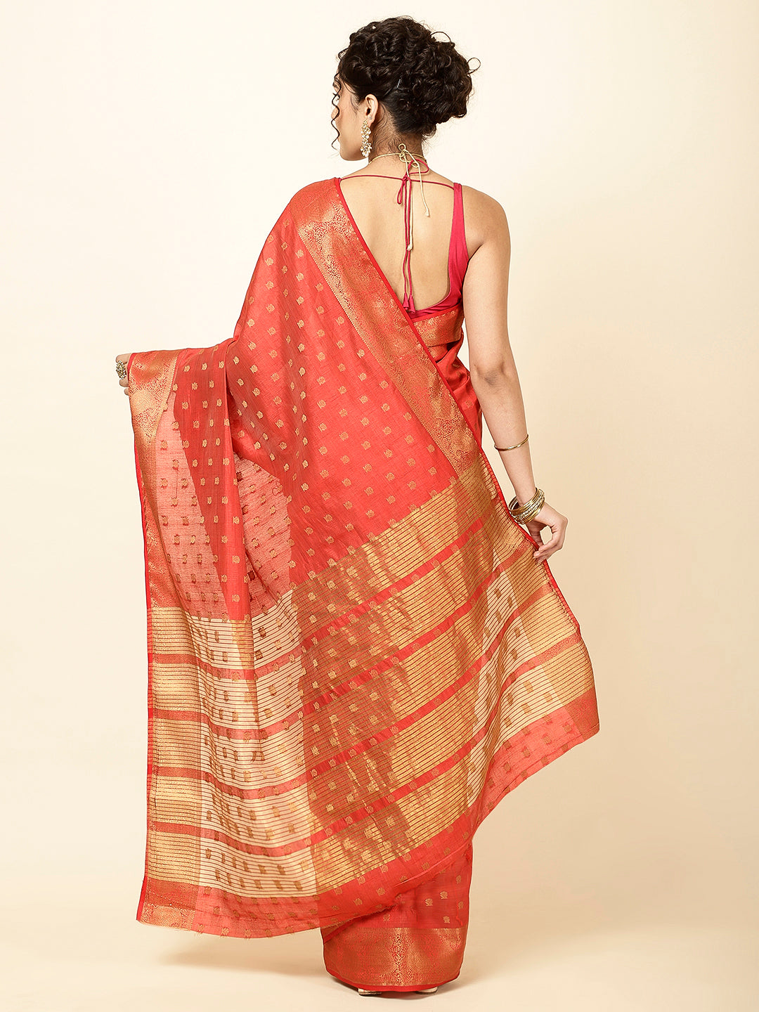 Zari Border Woven Handloom Saree