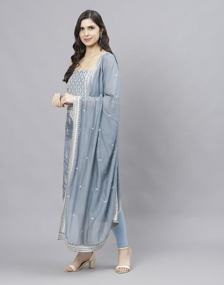 Chanderi Embroidered Suit piece