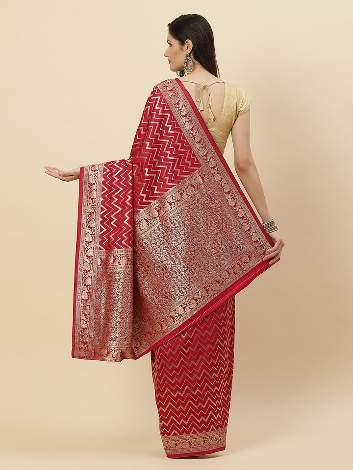 Zari Jaal Art Handloom Woven Saree