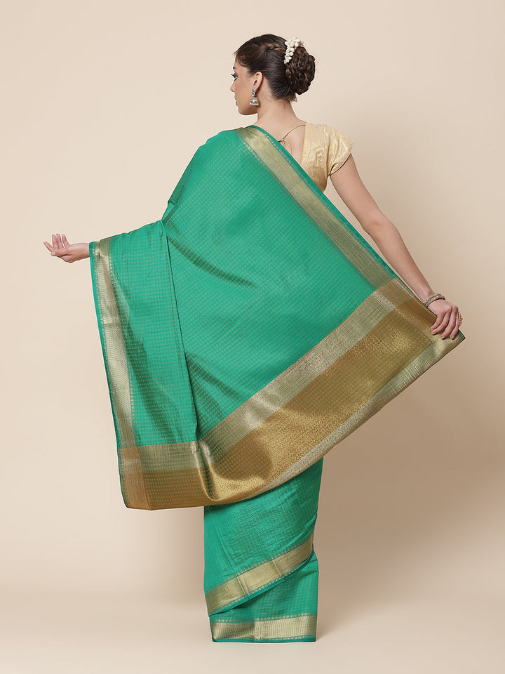 Jacquard Zari Border Art Handloom Woven Saree