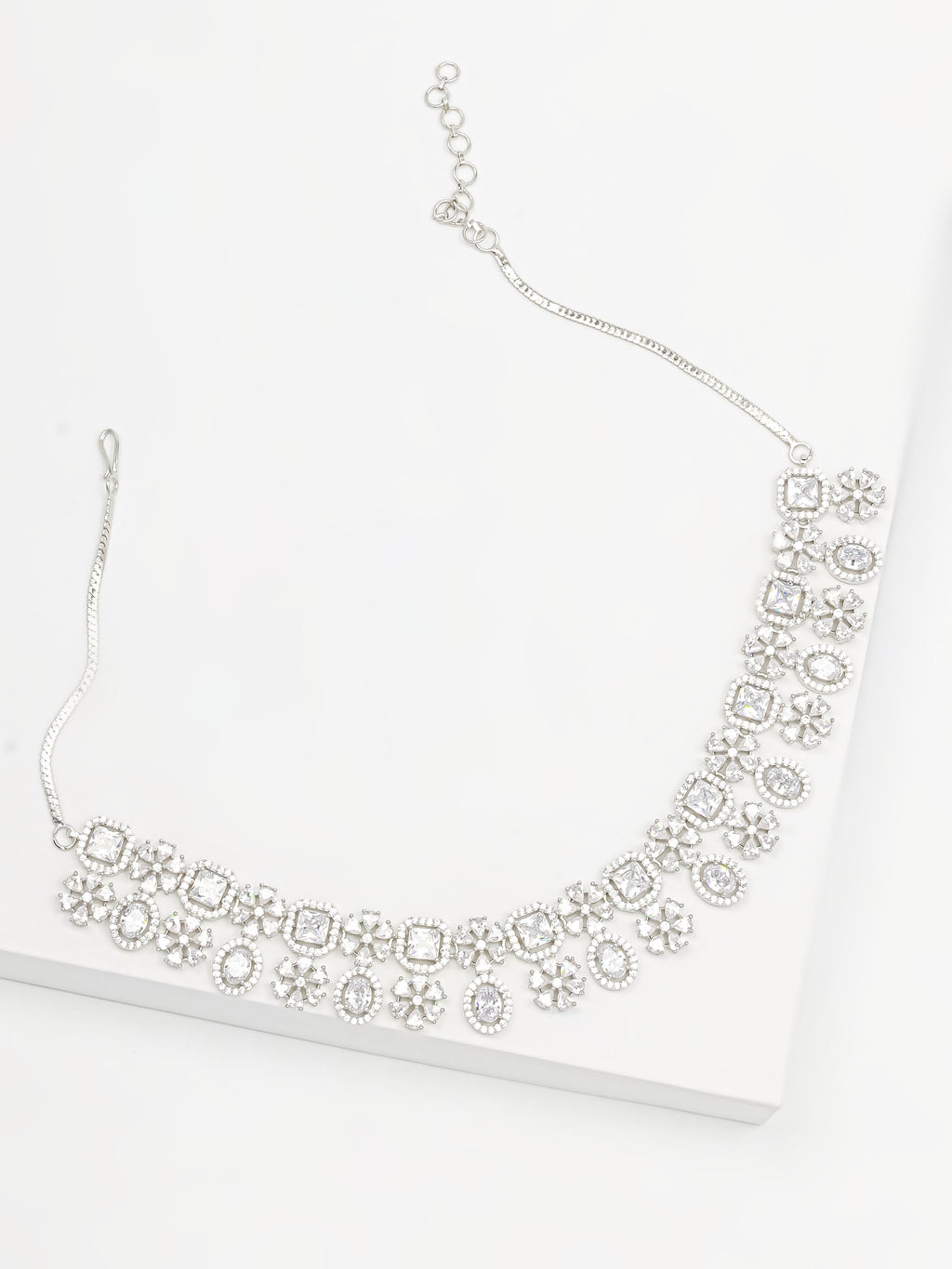 AD Stone Necklace With Earrings