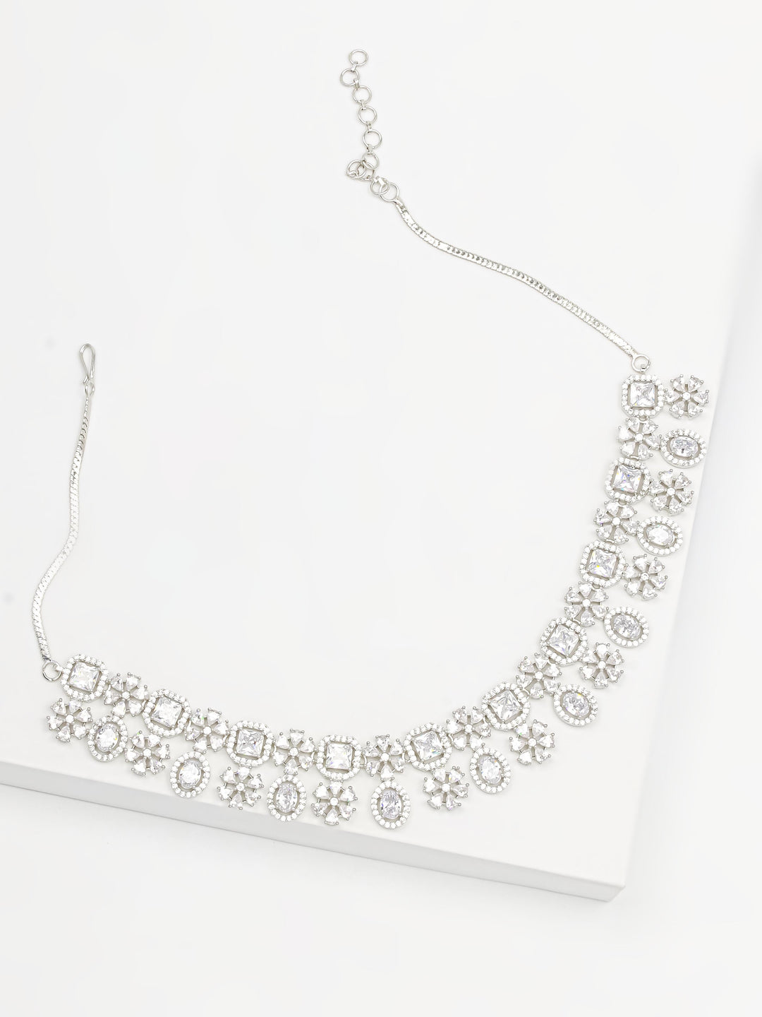 AD Stone Necklace With Earrings
