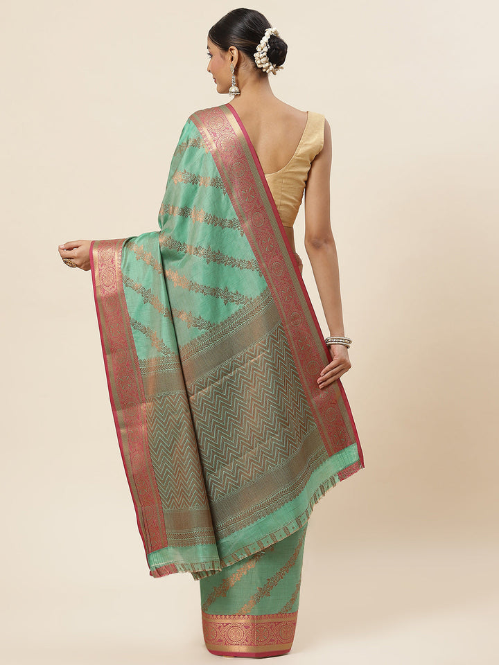 Zari Jaal Woven Handloom Saree