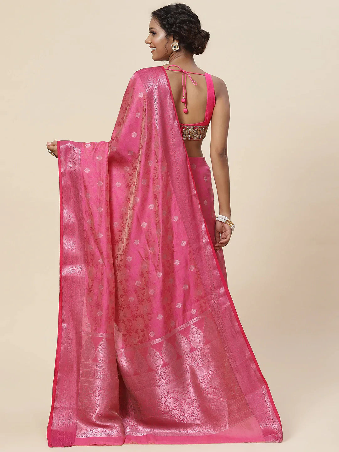 Zari Booti Handloom Woven Saree