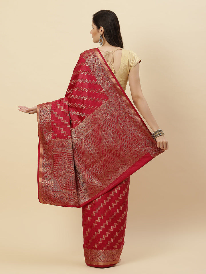 Zari Jaal Art Handloom Woven Saree