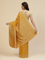 Floral Zari Jaal Georgette Woven Saree