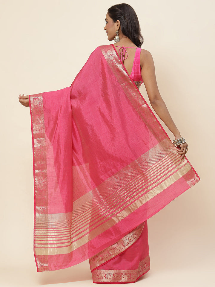 Zari Border Woven Handloom Saree