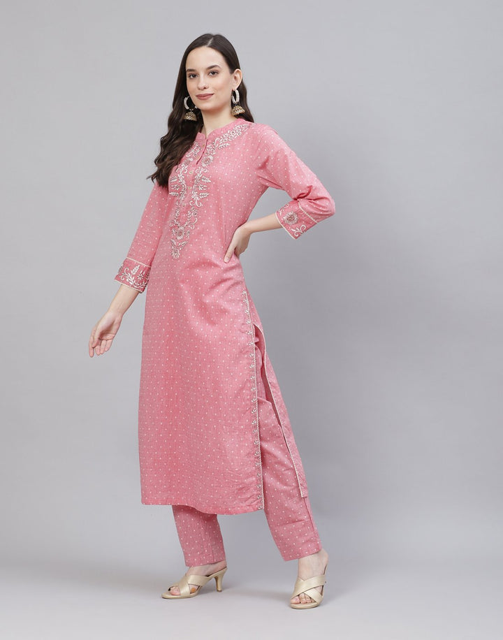 Printed Cotton Kurti With Pant