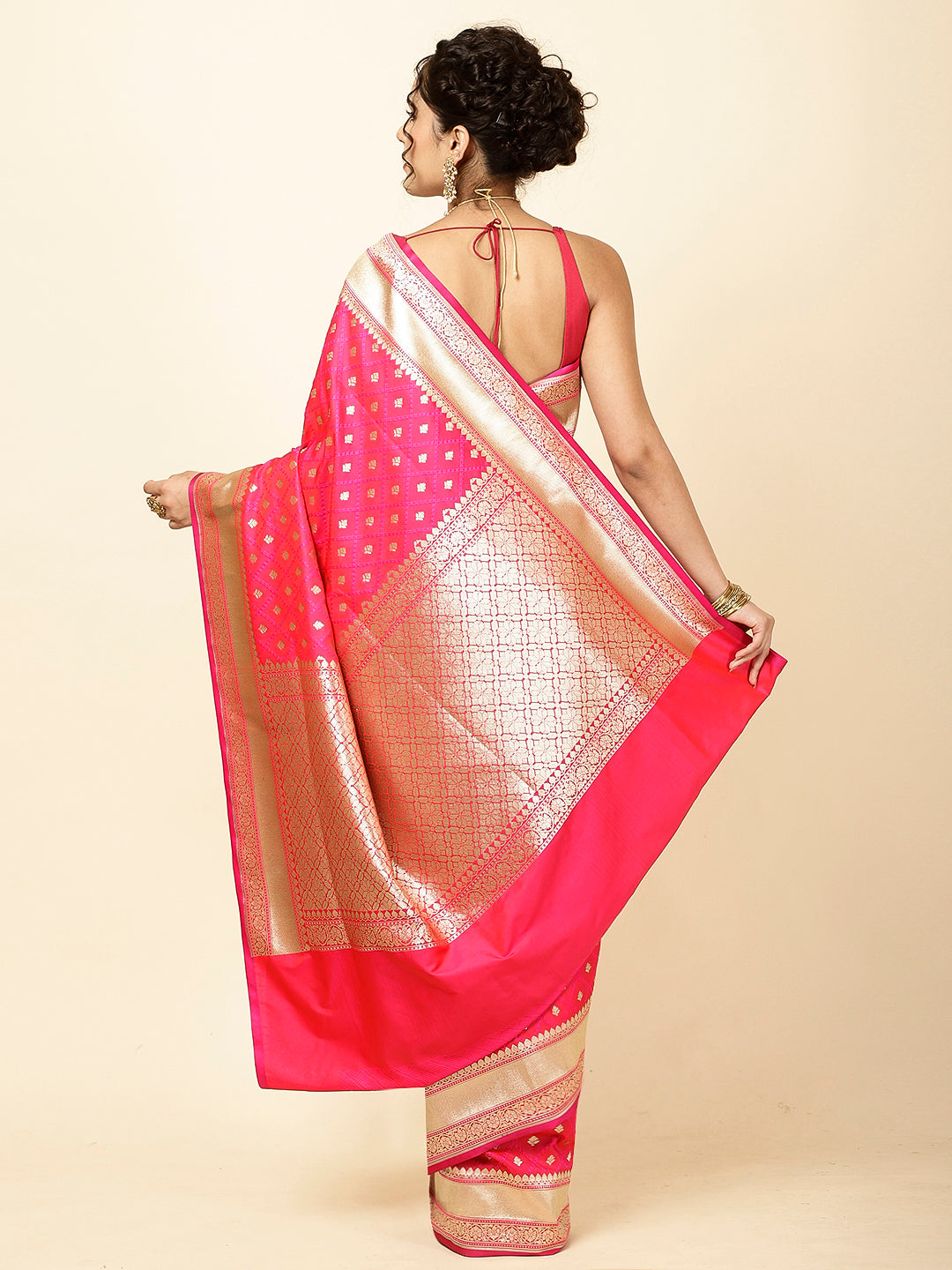 Zari Border Woven Banarsi Saree