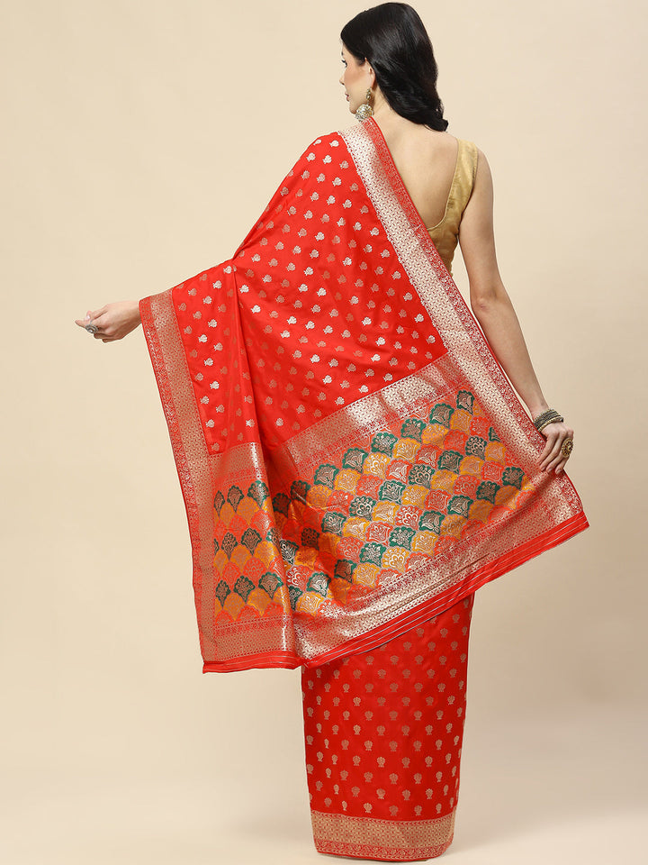 Zari Booti Woven Art Silk Banarsi Saree