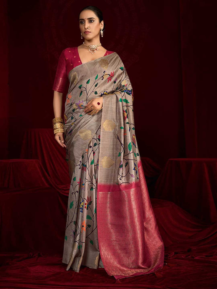 Woven Printed Art Silk Saree