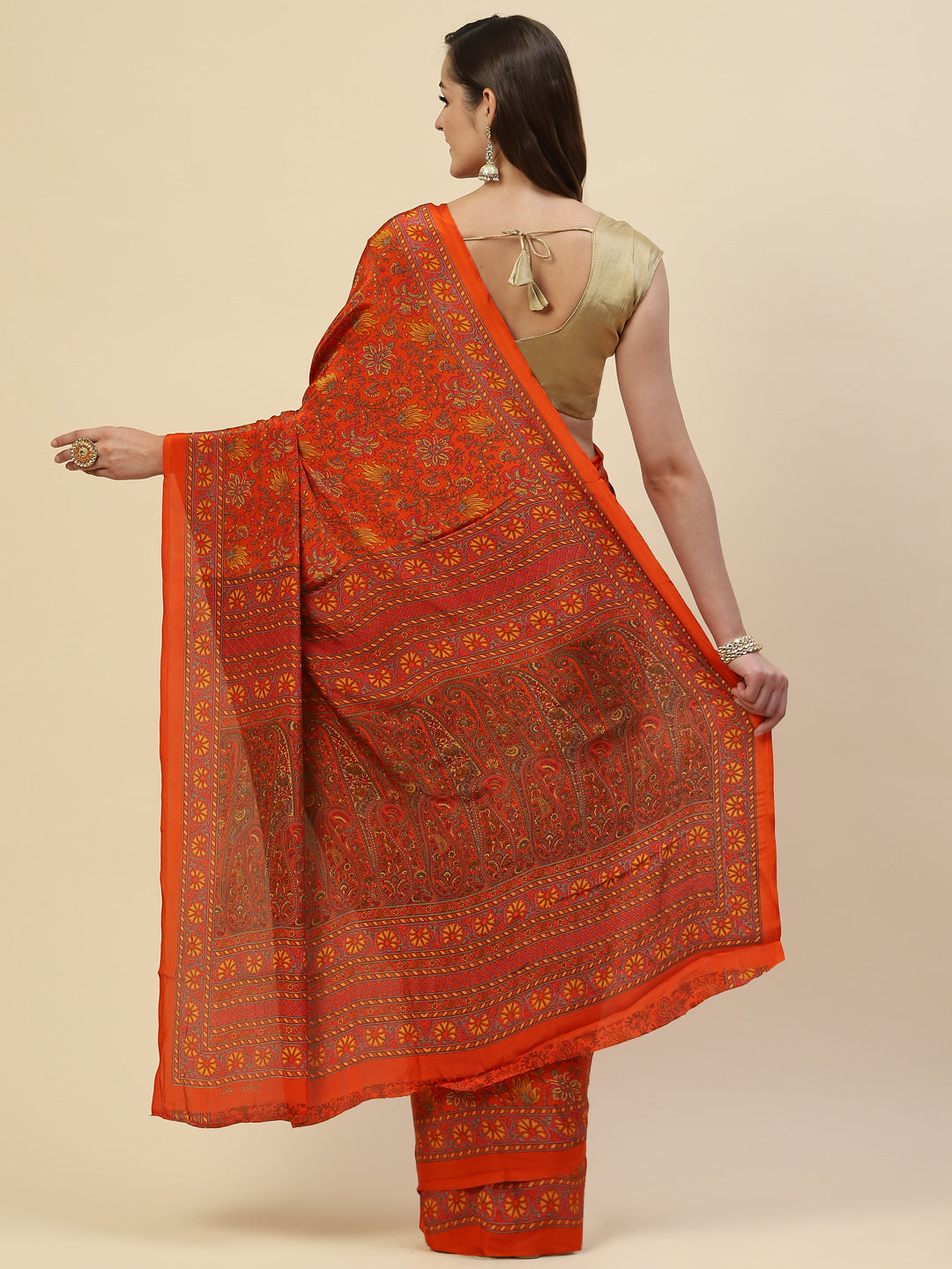Digital Printed Crepe Saree