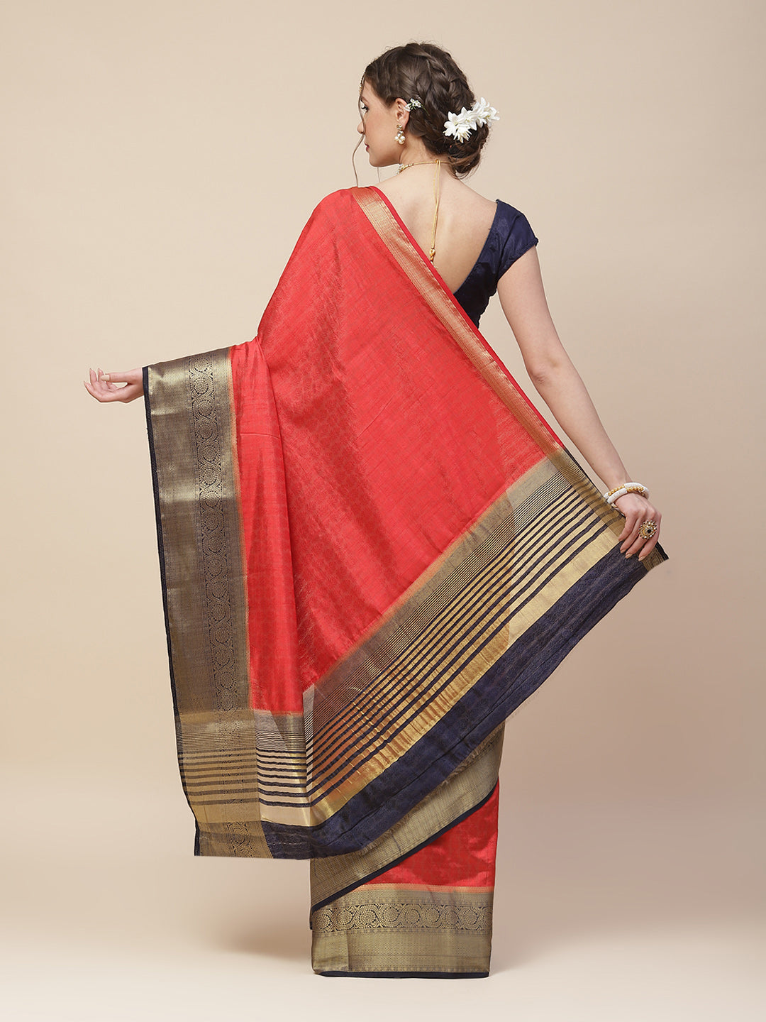 Zari Work Woven Art Handloom Saree