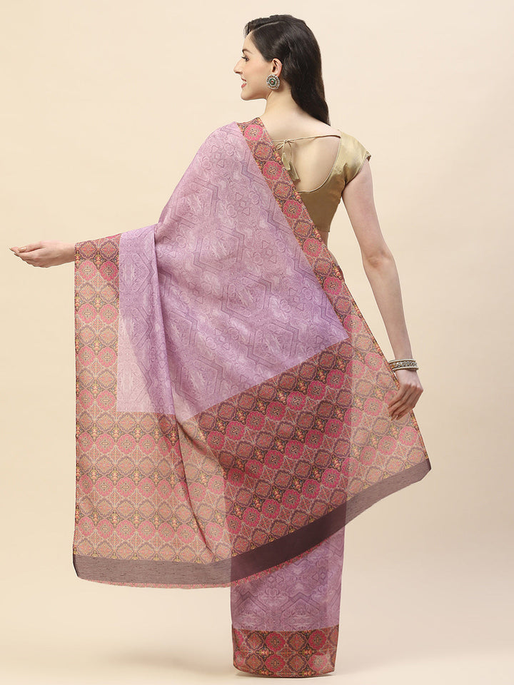 Digital Printed Handloom Saree