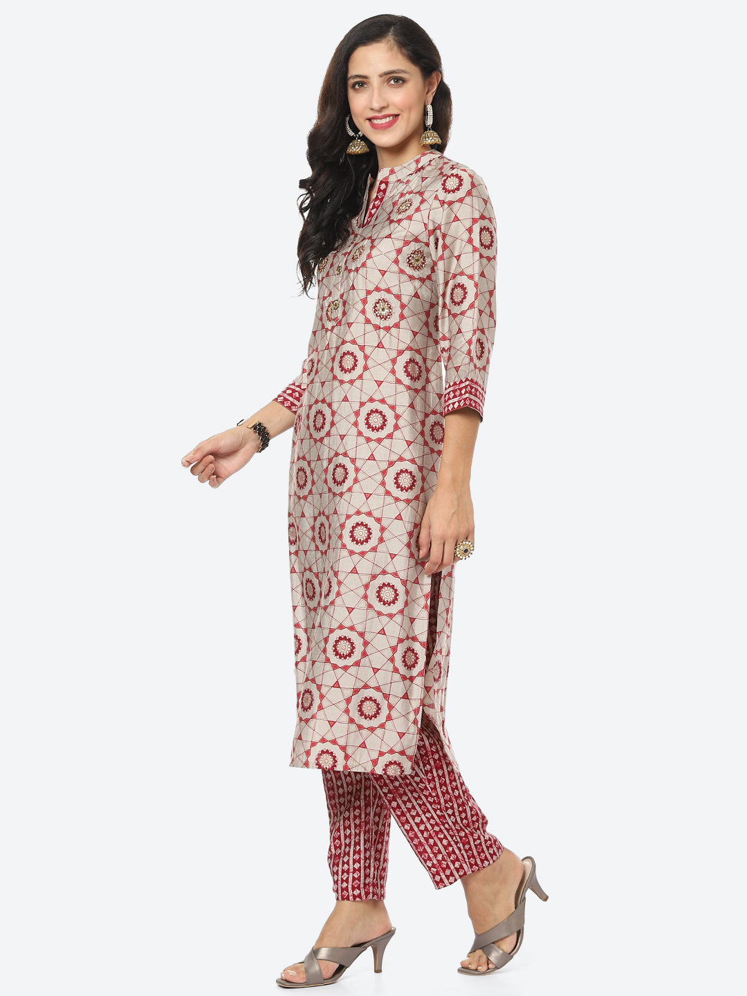 Printed Muslin Kurti With Pant