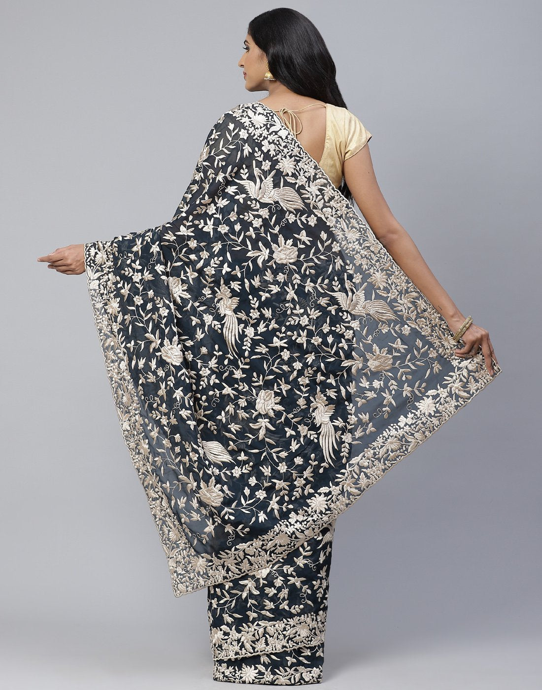 Art Georgette Embroidery Saree